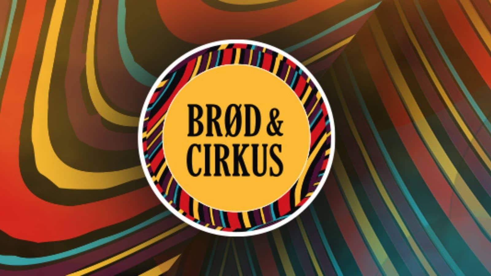 logo i farger med teksten Brød & cirkus
