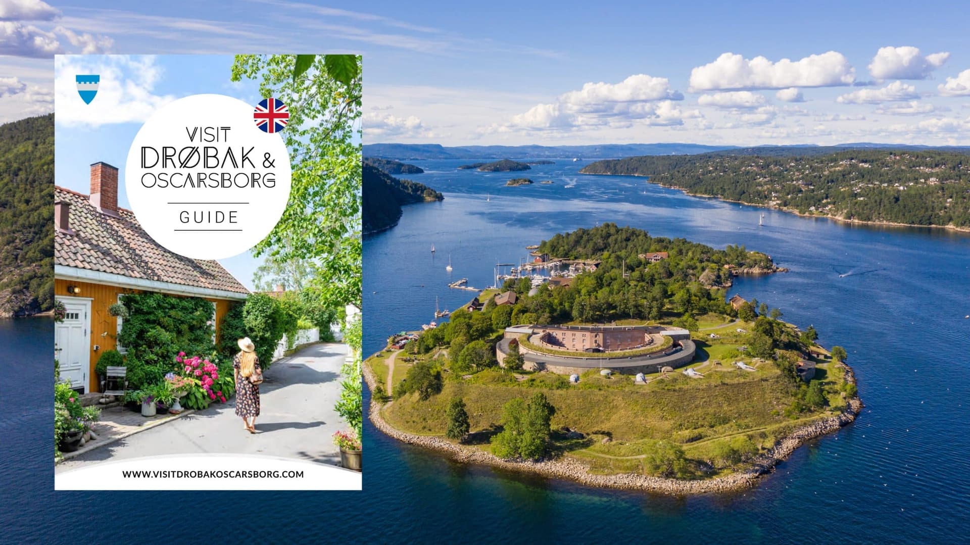 Forside av sommerens nye guide til Drøbak & Oscarsborg